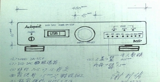 DSD DAC數碼流新款机  用徒手畫出 面板配置圖